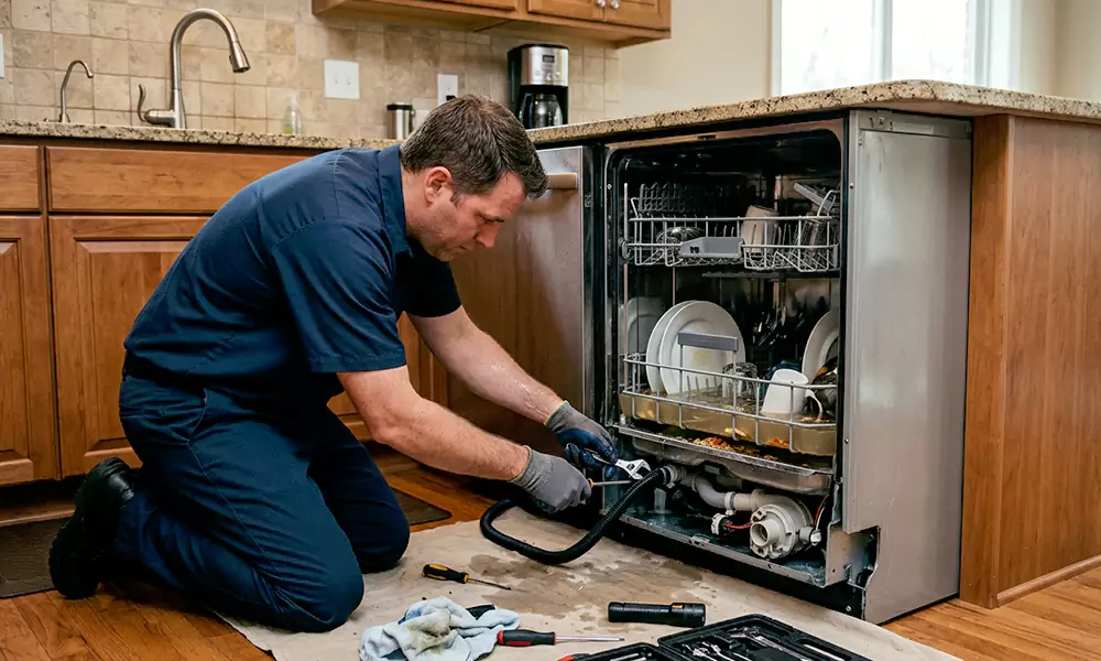 Dishwasher Not Draining Repair in South Boston, MA