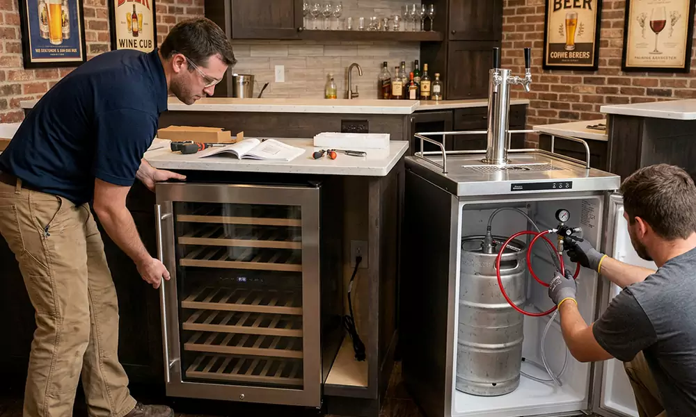 Wine Cooler and Kegerator Installation in South Boston, MA
