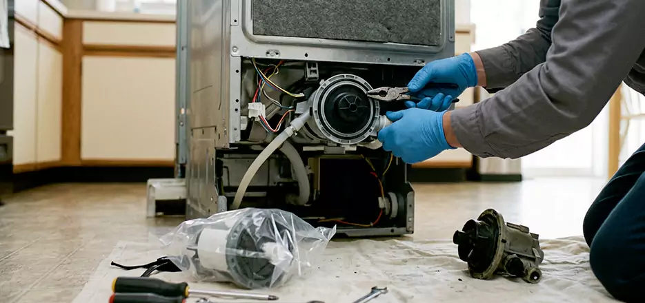 Dishwasher Motor Pump Replacement in South Boston