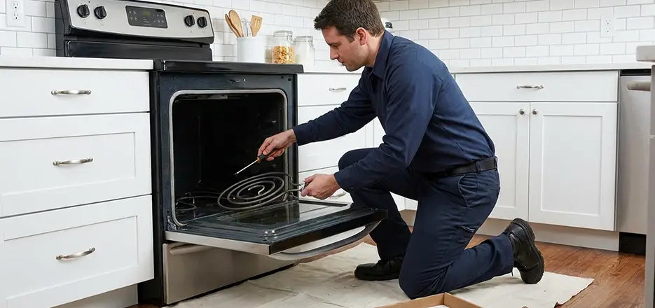 Oven Lower Heating Element Replacement in South Boston